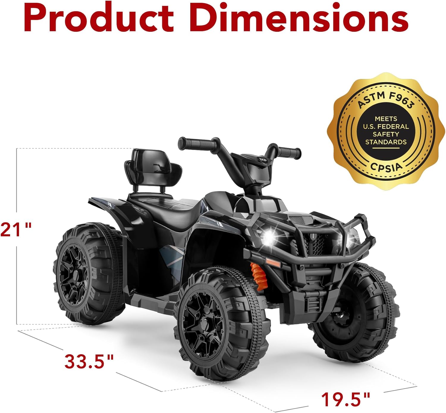Best Choice Products 12V Kids Ride-On Electric ATV, 4-Wheeler Quad Car Toy w/Bluetooth Audio, 2.4mph Max Speed, Treaded Tires, LED Headlights, Radio wourant