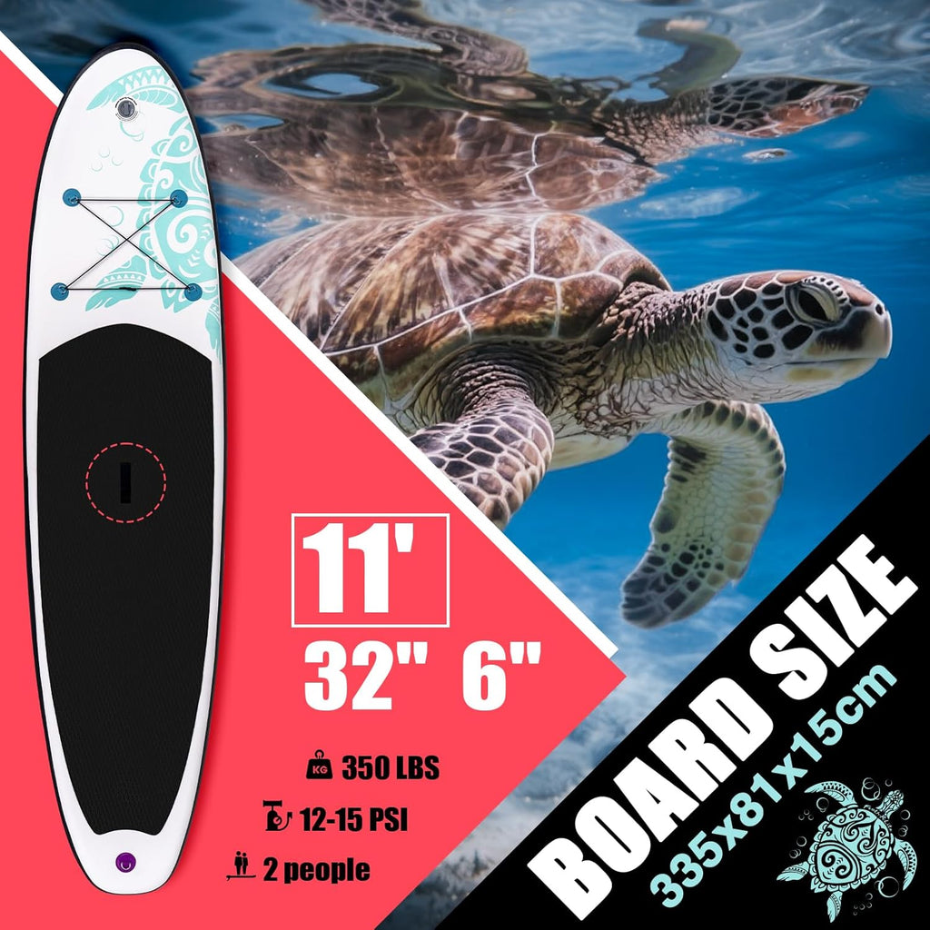 FunWater Inflatable Stand Up Paddle Board with Premium SUP Paddle Accessories, Non-Slip EVA Deck, 11'/10'6' Paddle wourant