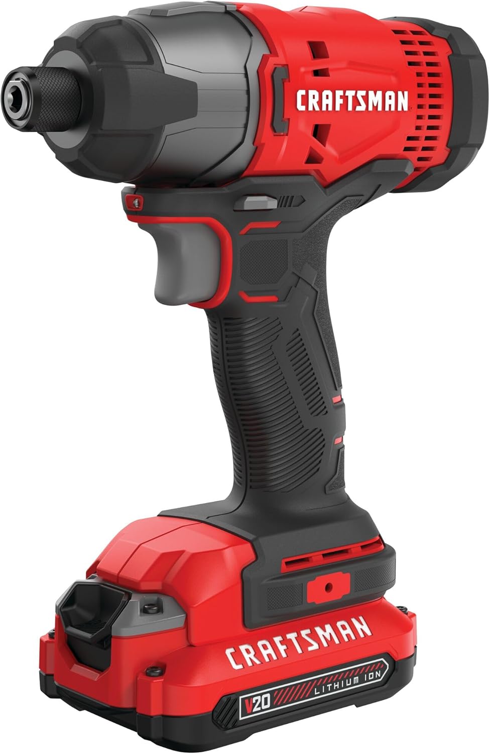 20V MAX Impact Driver Kit, 1/4 Inch, 2,800 RPM, LED Work light, Battery and Charger Included (CMCF800C1) wourant