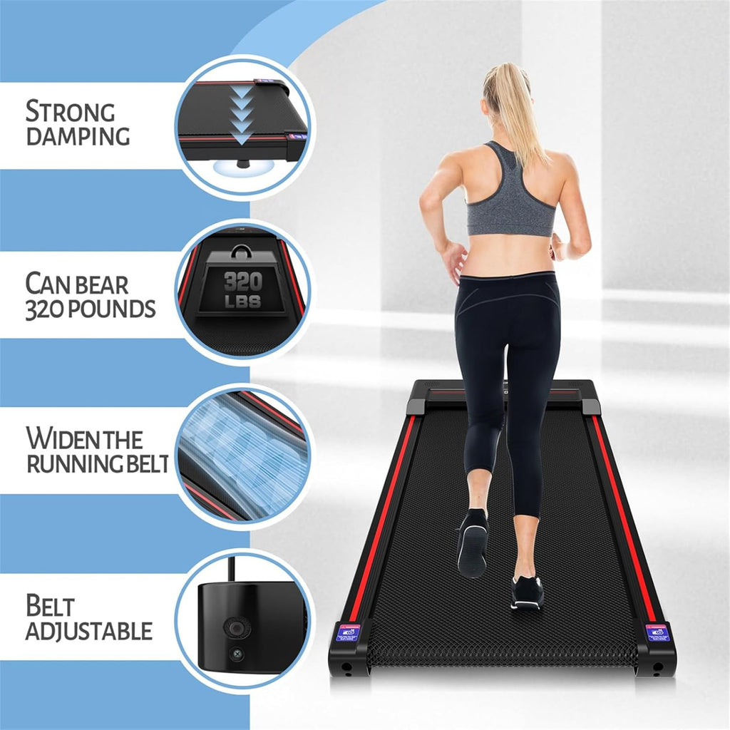 Sperax Walking Vibration Pad with APP, 3 in 1 Under Desk Treadmill, 2.5HP Low Noise Walking Treadmill Pad with Remote Control,Portable Treadmills for Home Office wourant