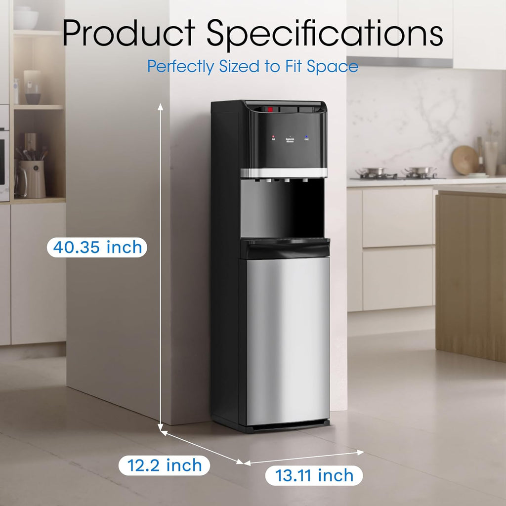 Bottom Loading Water Cooler Dispenser for 5 Gallon Bottles Stainless Steel Water Cooler wourant