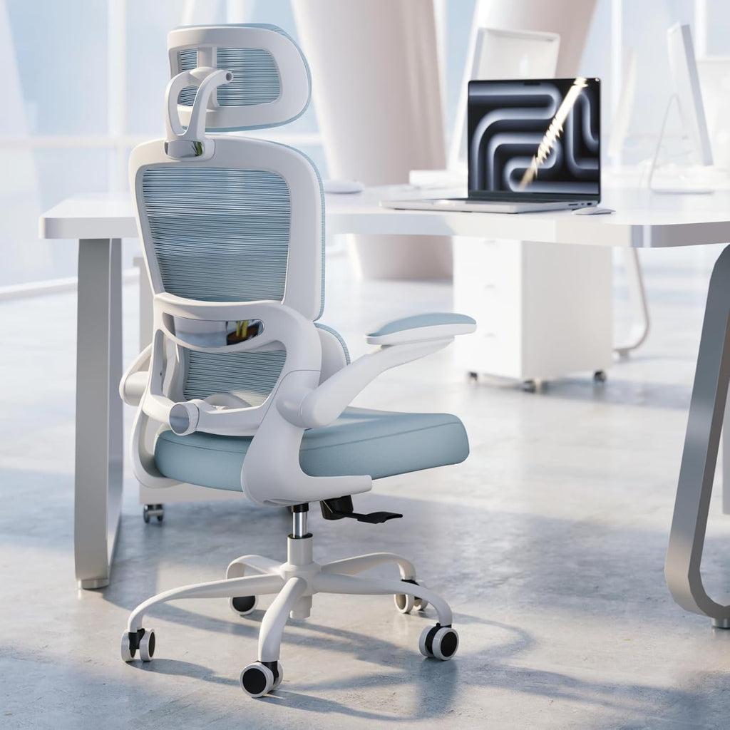 Office Chair Ergonomic Desk Chair, 330 lbs Home Mesh Desk Chair with Wheels, Comfortable Gaming Chair, High Back Office Chair wourant