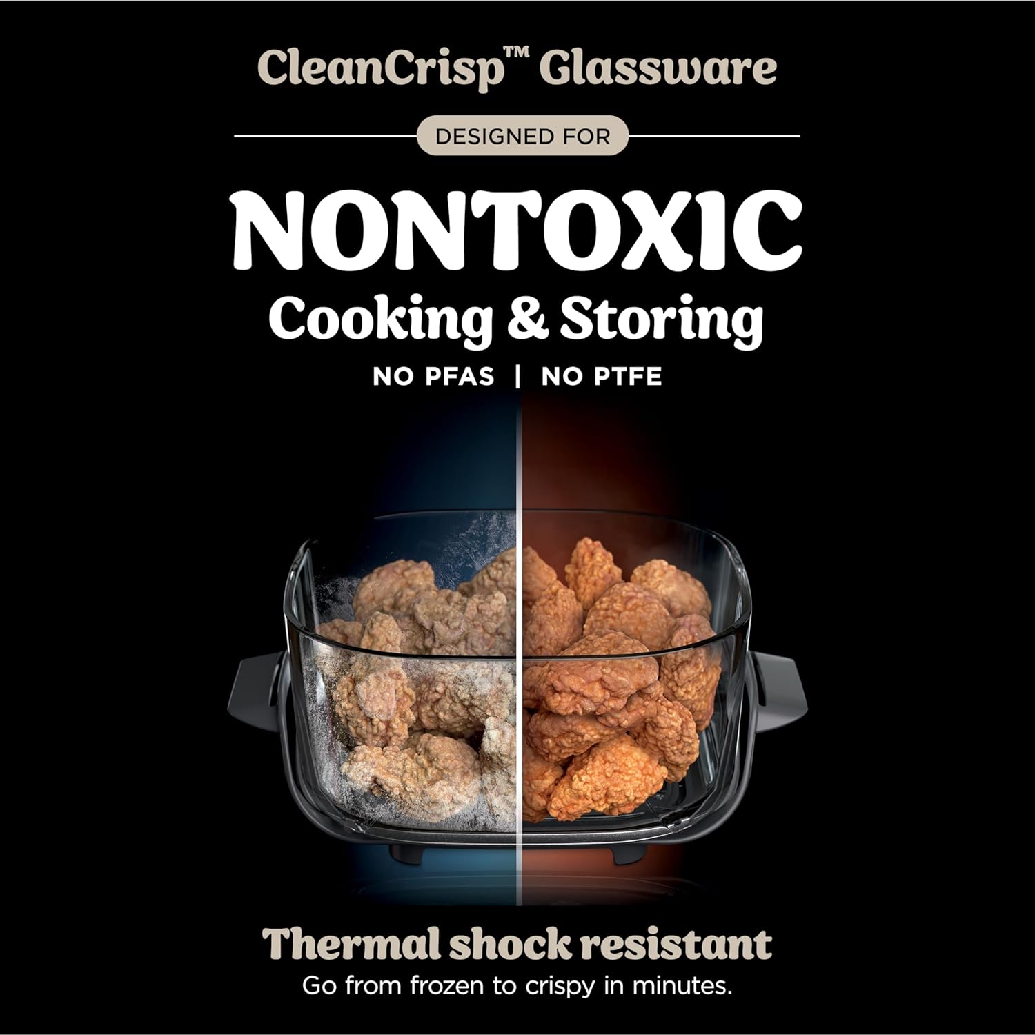 Ninja Crispi 4-in-1 Portable Glass Air Fryer Cooking System wourant