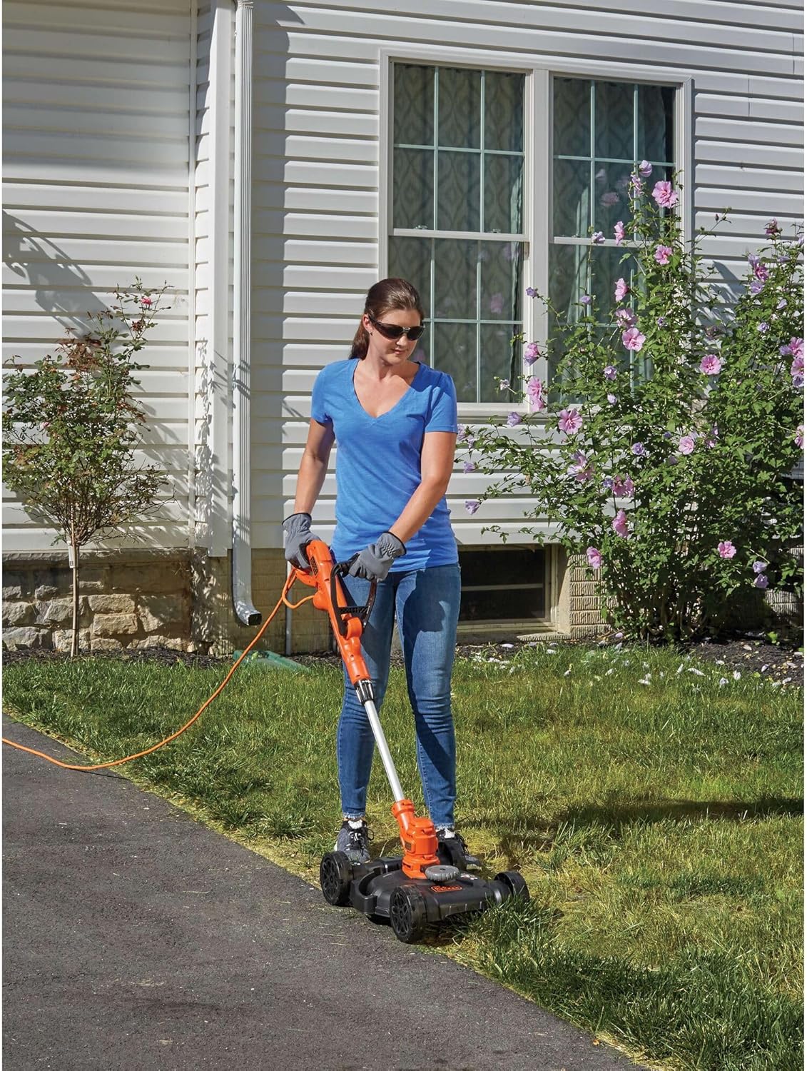 BLACK+DECKER 3-in-1 Corded Lawn Mower String Trimmer Edger 12-Inch wourant