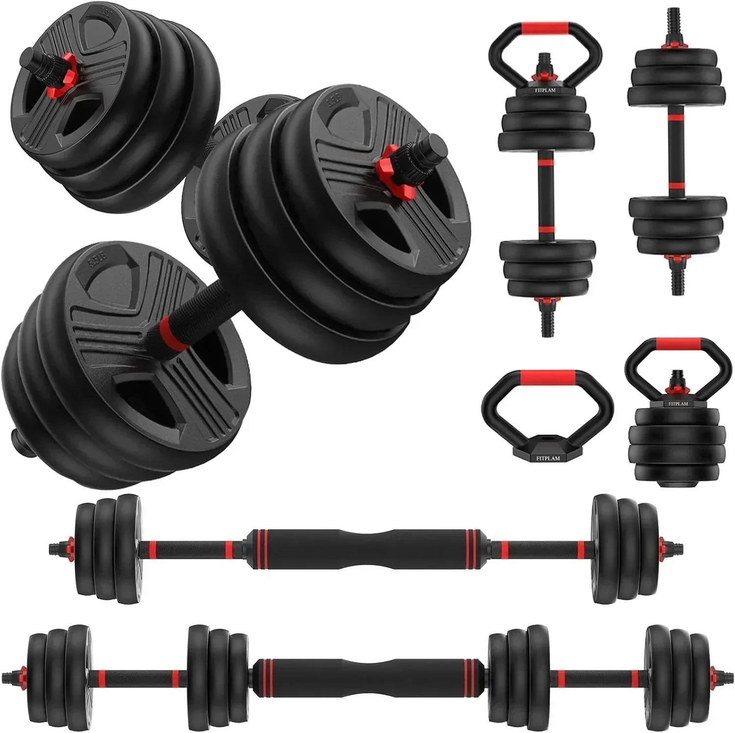 Adjustable dumbbell kit with upgraded nuts Barbell push-up stand push-up stand wourant