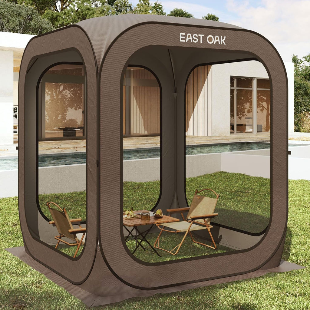 EAST OAK Screen House Tent Pop-Up Portable Screen Room Canopy Instant Screen Tent 10 x 10 FT wourant