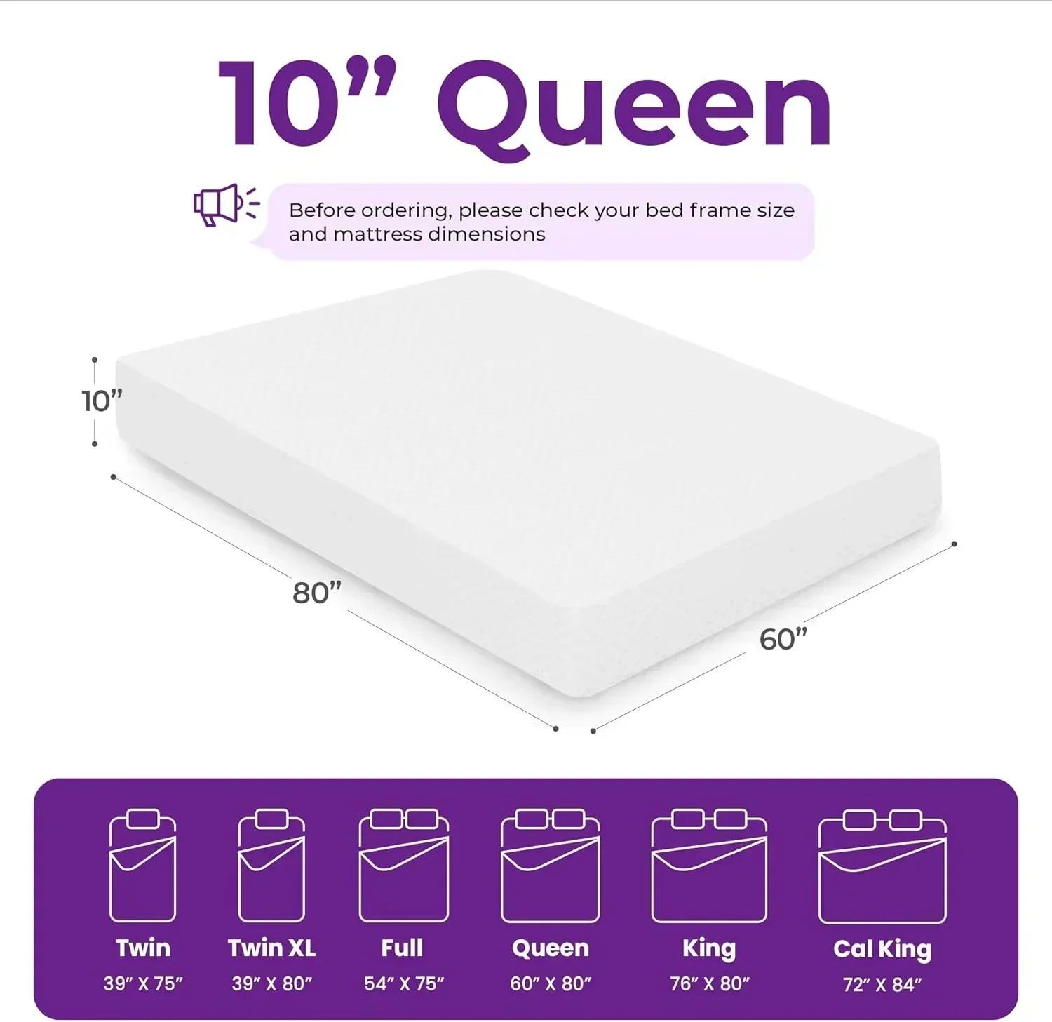 GAESTE 8-inch Fully Cooling Gel Memory Foam Mattress Mattress-in-a-Box wourant