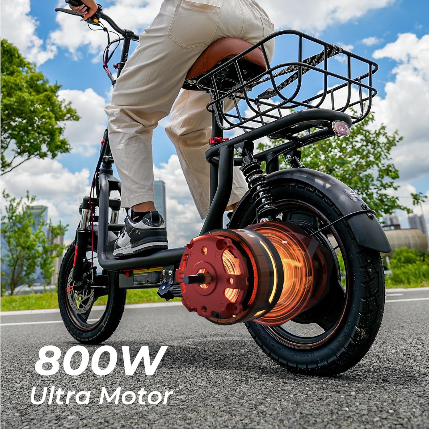 iScooter electric scooter with seat 28/19/15.6 mph top speed dual suspension scooter wourant