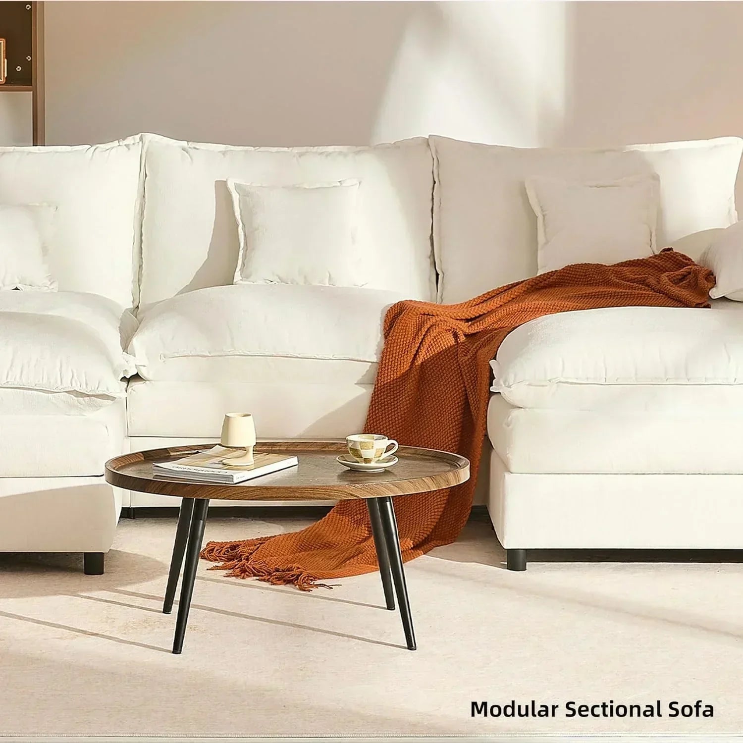 108" U-shaped sofa modular sofa Comfortable cloud sofa wourant