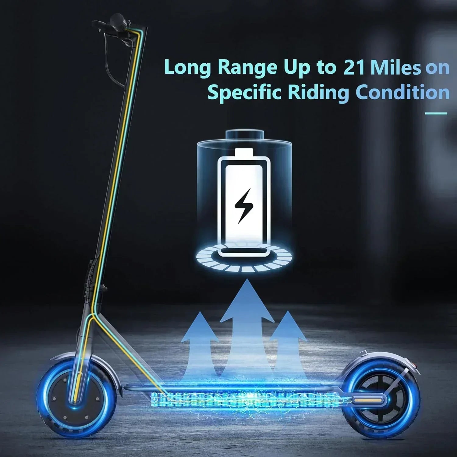 Electric Scooter 350W/500W Powerful Motor 8.5"/10" Solid Tires 19/22Mph 28/21/12 Miles Range wourant