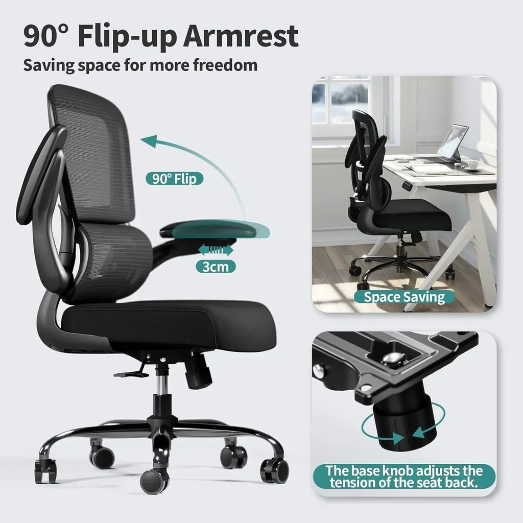 TRALT Office Chair Ergonomic Desk Chair 330 lbs Home Mesh Gaming Chair with Wheels wourant