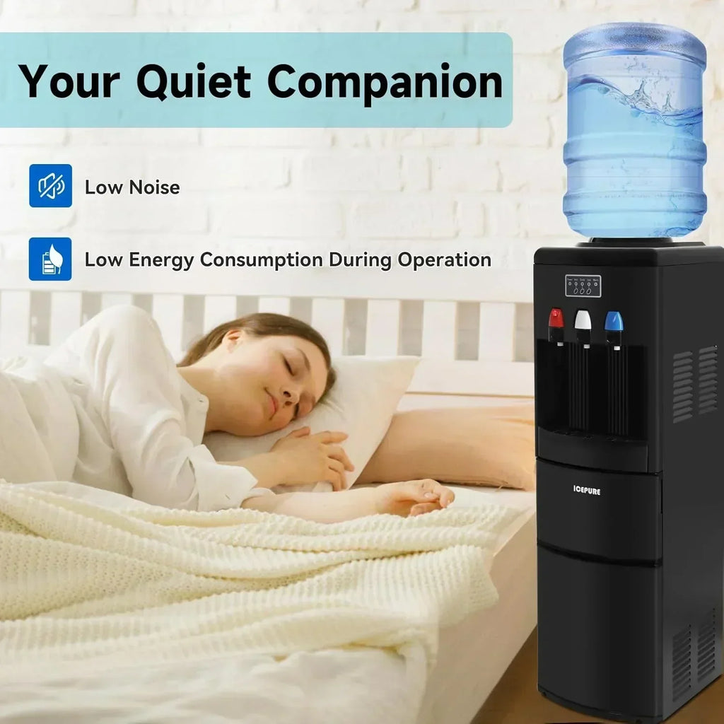 ICEPURE Water Dispenser with Ice Maker 3-in-1 Hot and Cold Water Cooler Ice Maker Machine wourant