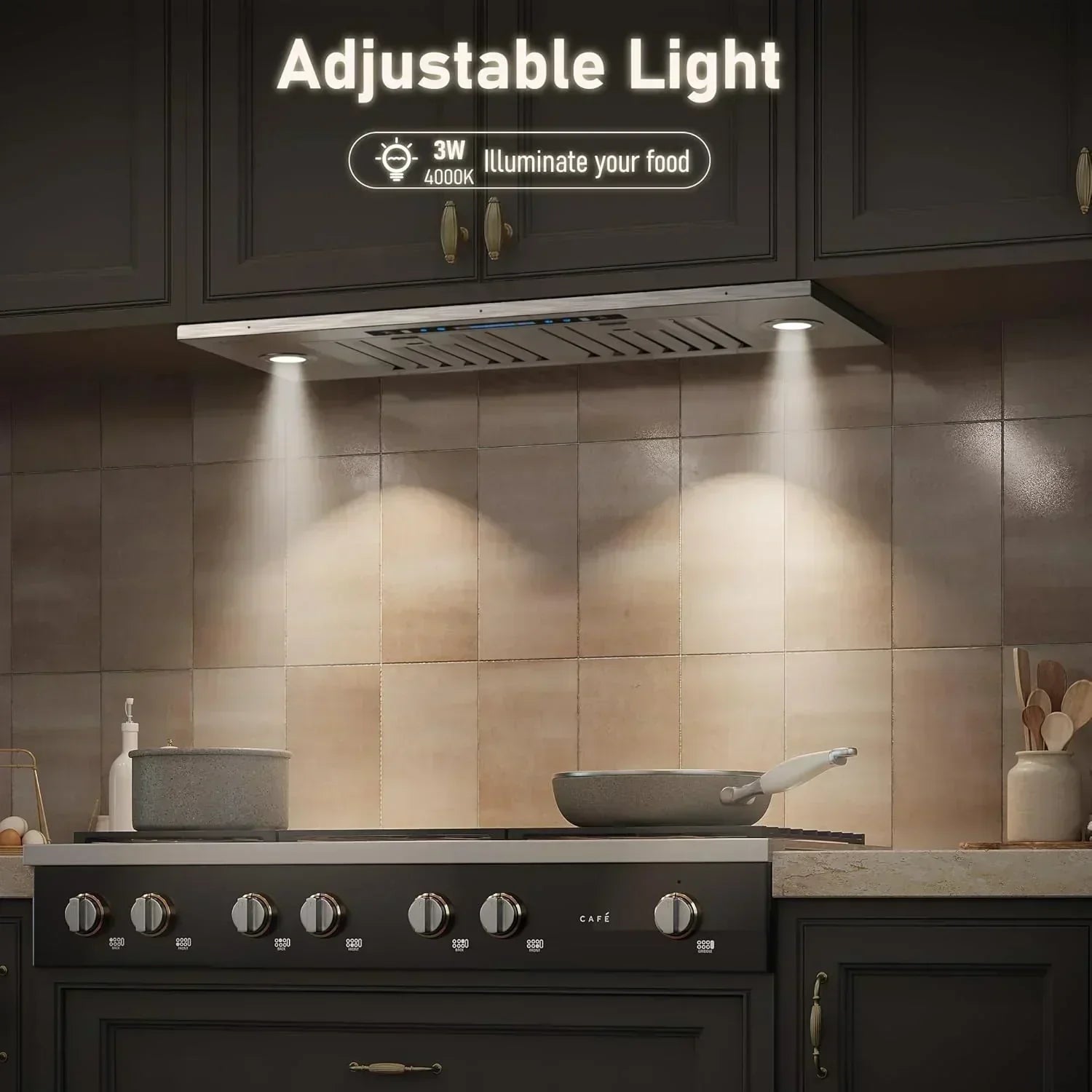 IKTCH 30" Built-in Plug-in Range Hood 900 CFM Stainless Steel Kitchen Range Hood wourant