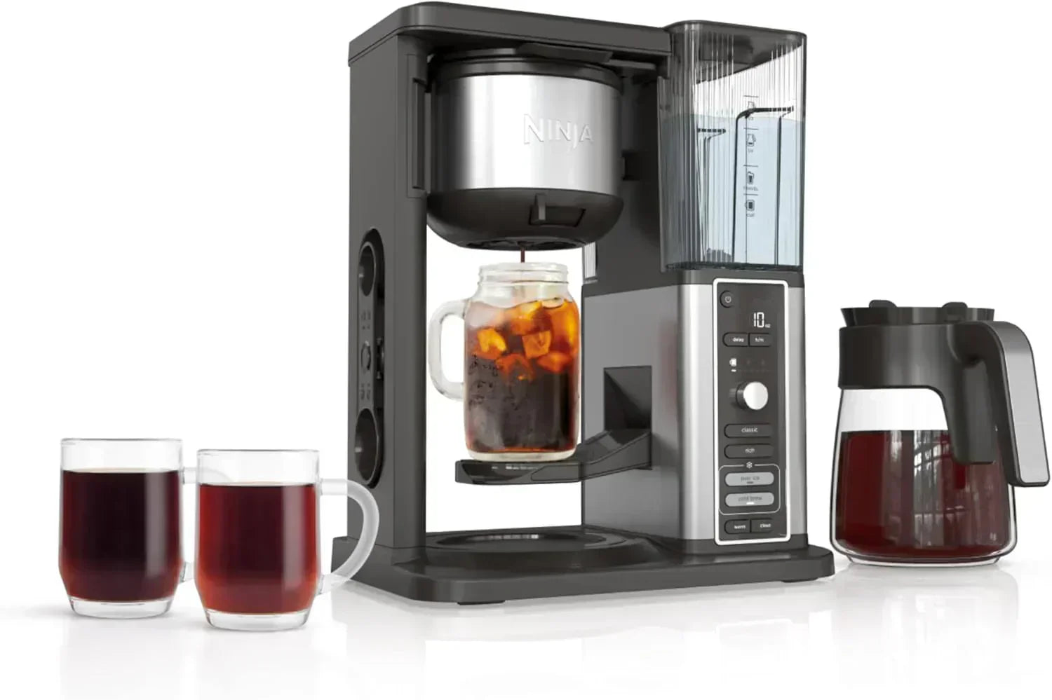 Extra Large Hot and Iced Coffee Maker with Fast Cold Brew 4 Brewing Methods 8 Sizes wourant