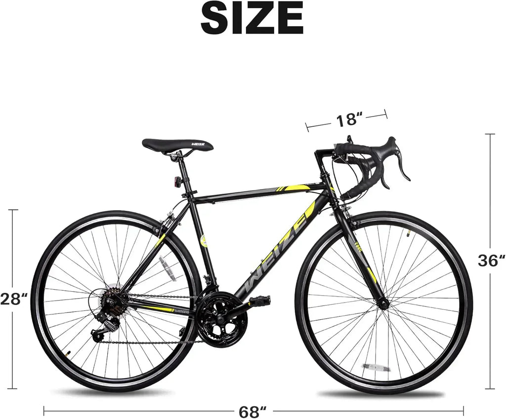 WEIZE Road Bike 700C Wheel City Commuter Bicycle Shimano 14 Speed Drop Bar Racing Adult Bike wourant