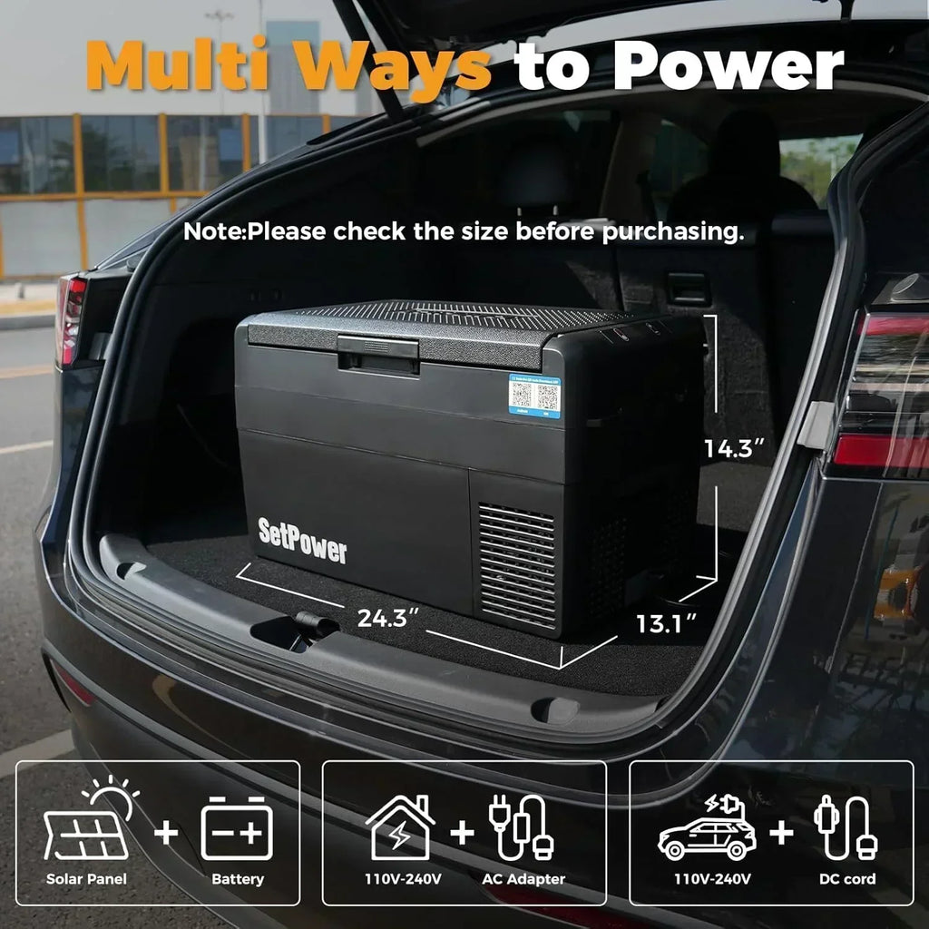 12V Refrigerator 21 Quart Portable Freezer 50 Hours Keep Cool Electric Cooler Car Refrigerator wourant
