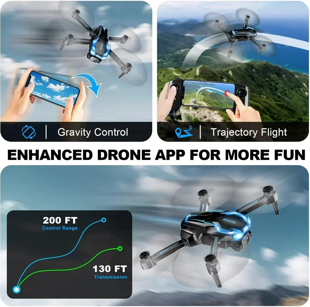 2K HD FPV Drone for Adults with Camera Altitude Hold Foldable and Portable wourant