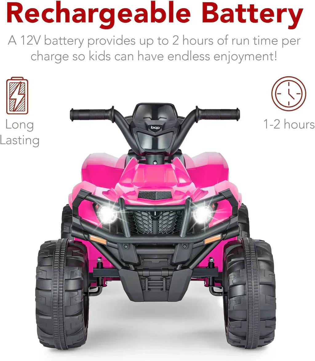 Best Choice Products 12V Kids Ride-On Electric ATV 4-Wheeler Quad Car Toy Bluetooth Audio wourant