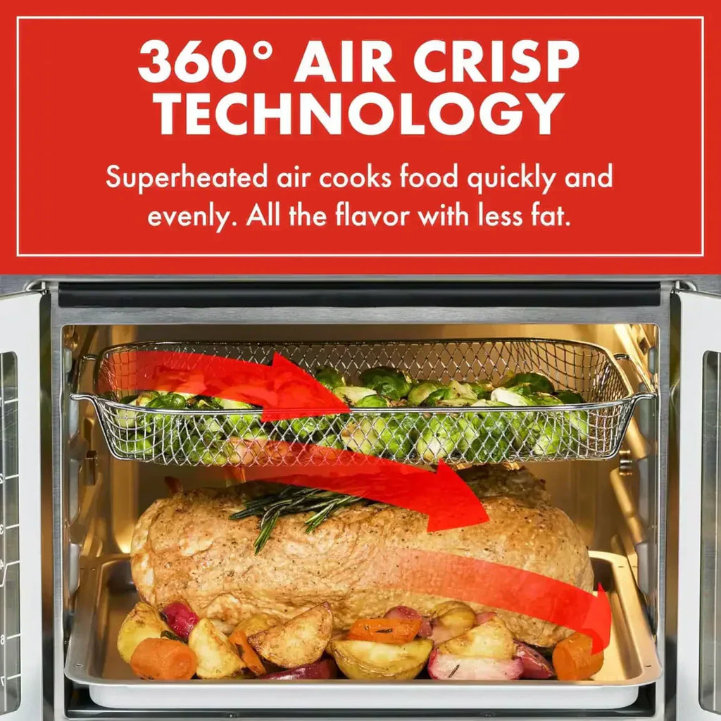 Emeril Lagasse 26 QT Extra Large Air Fryer Convection Toaster Oven with French Doors wourant