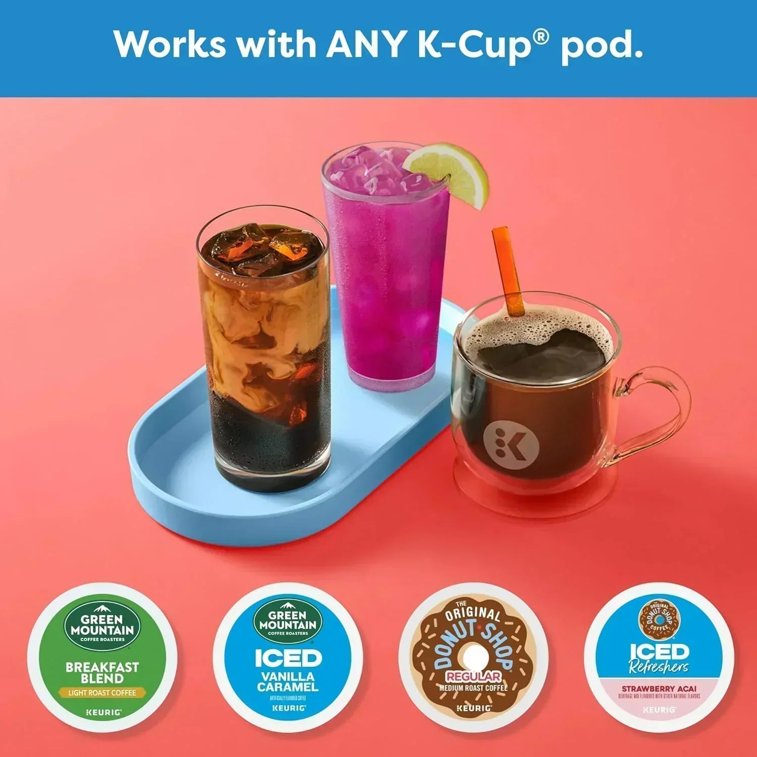 K-Brew+Chill Iced and Hot Single-Cup Coffee Maker with 70-ounce Removable Water Tank wourant