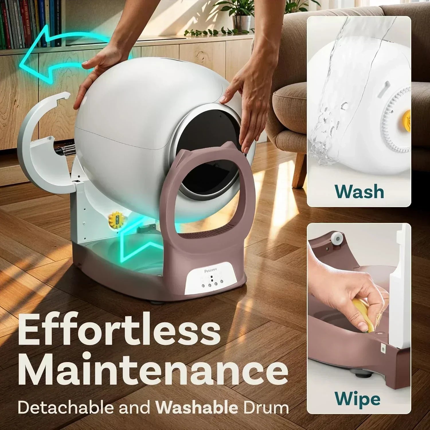 Self Cleaning Litter Box with Auto Safety Sensors Automatic Cat Litter Box Self-Cleaning wourant