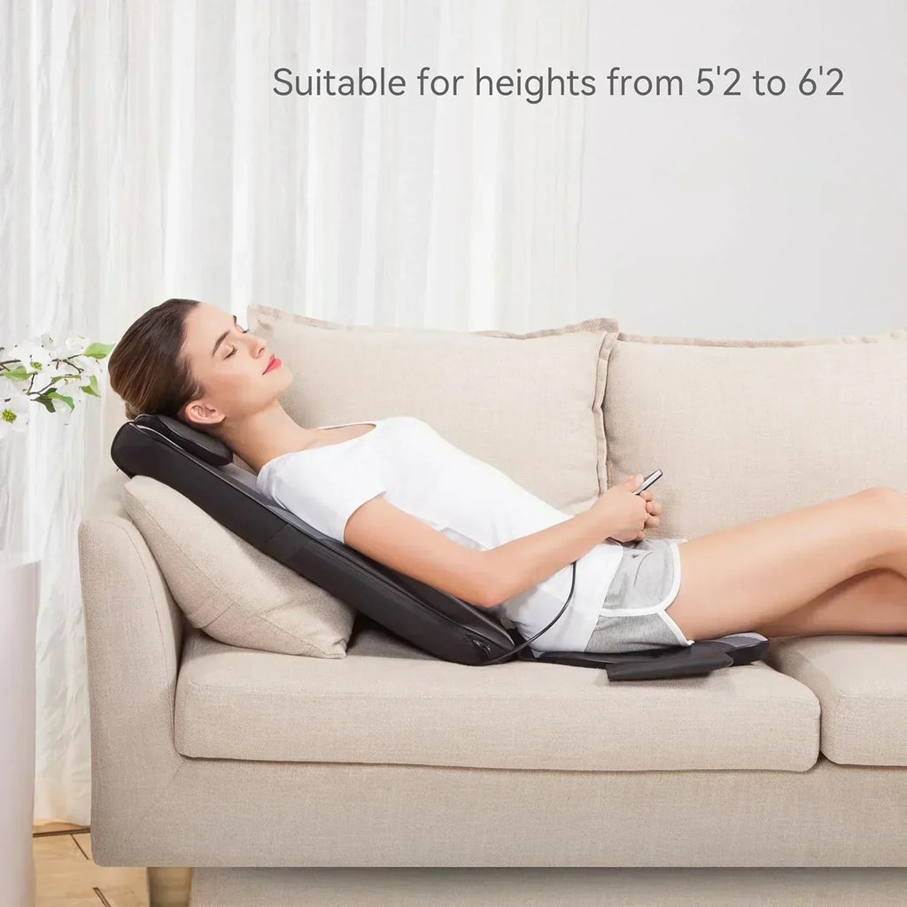 Snailax Shiatsu Massage Cushion with Heat Massage Chair Pad Kneading Back Massager for Home wourant