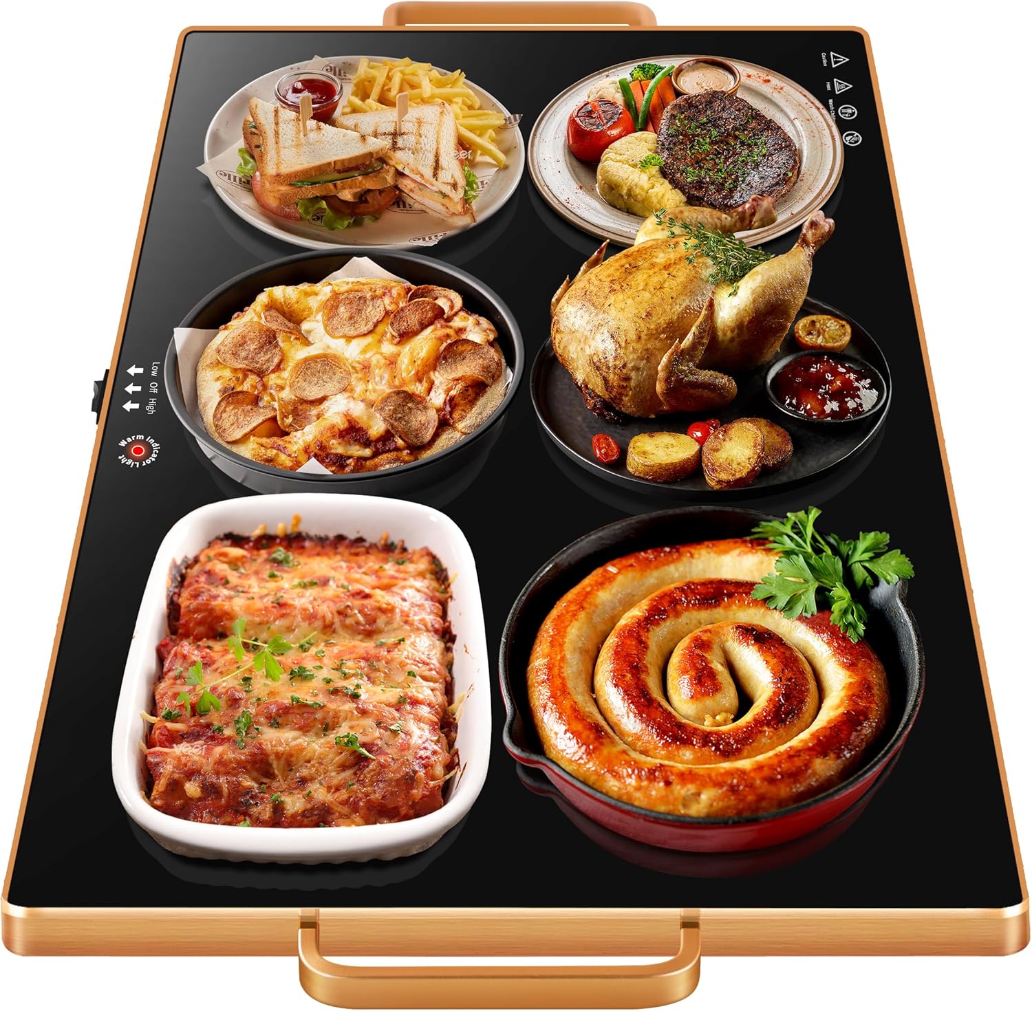 Warming Tray for Buffets Party House Warming Mat for Food with Thermostat and Surface Heating wourant