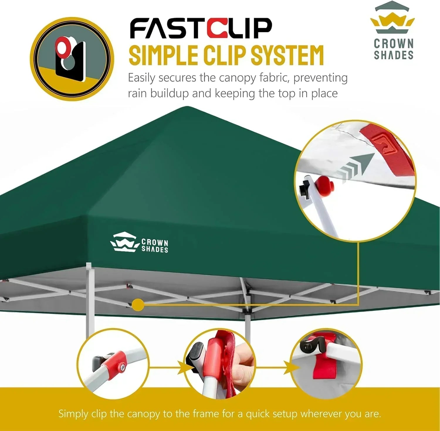 10x10 Pop-Up Awning One-Click Installation Beach Tent Outdoor Sunshade Silver Coated Top wourant