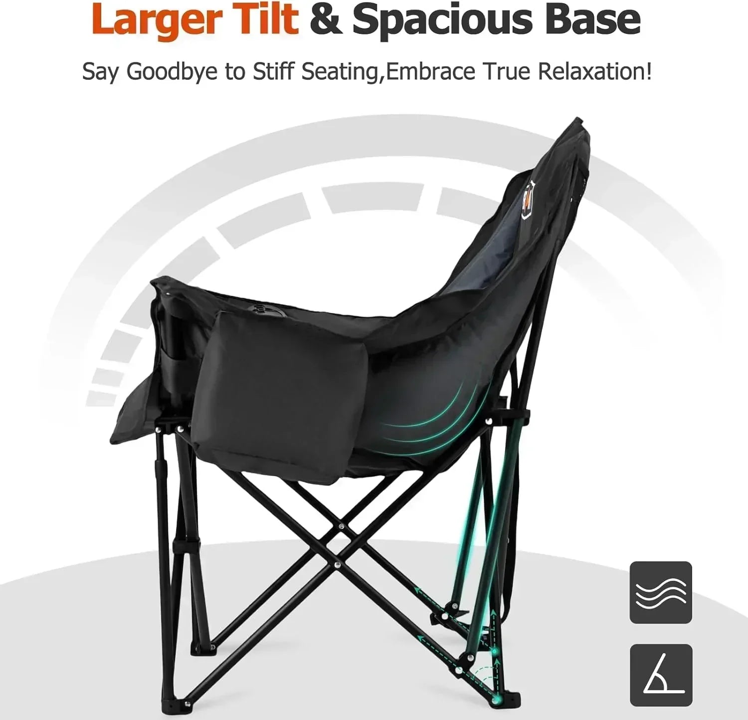 Extra Large Double Camping Chair 2 Person Comfortable Sofa Chair Adult Loveseat Lawn Chair wourant