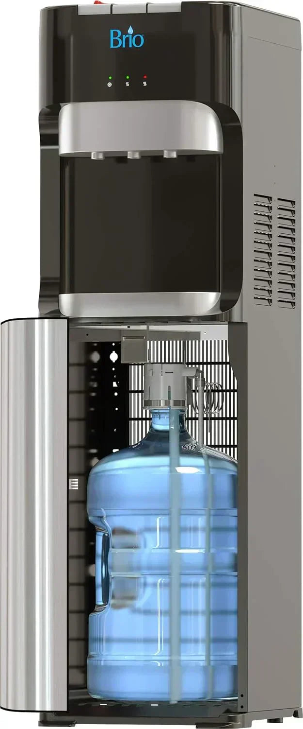 Bottom Loading Water Cooler Dispenser for 5 Gallon Bottles 3 Temperatures with Hot Room Cold Spouts wourant