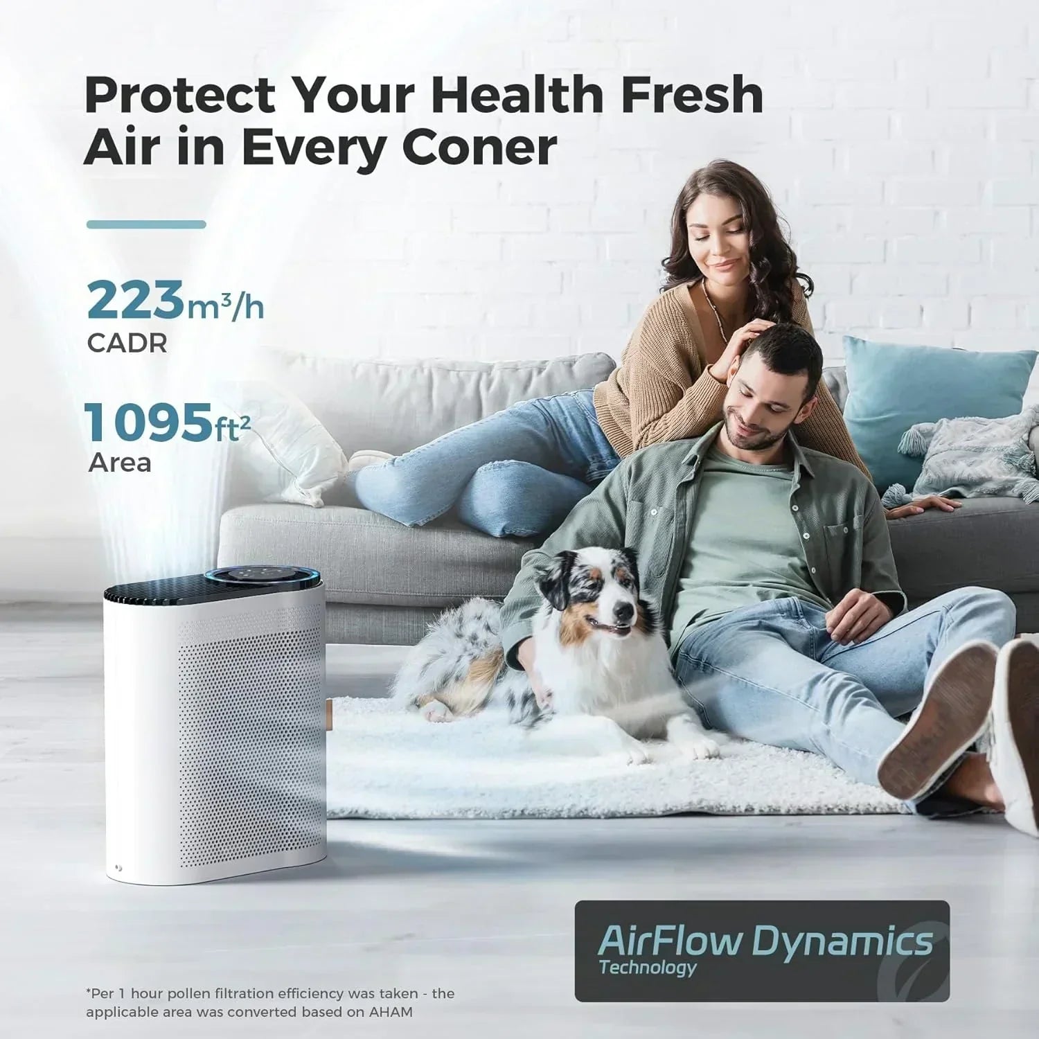Home air purifier equipped with air quality sensor wourant