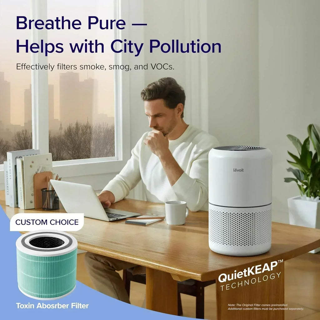 Air Purifier for Bedroom Allergies and Pet Hair 56W High Torque Motor wourant