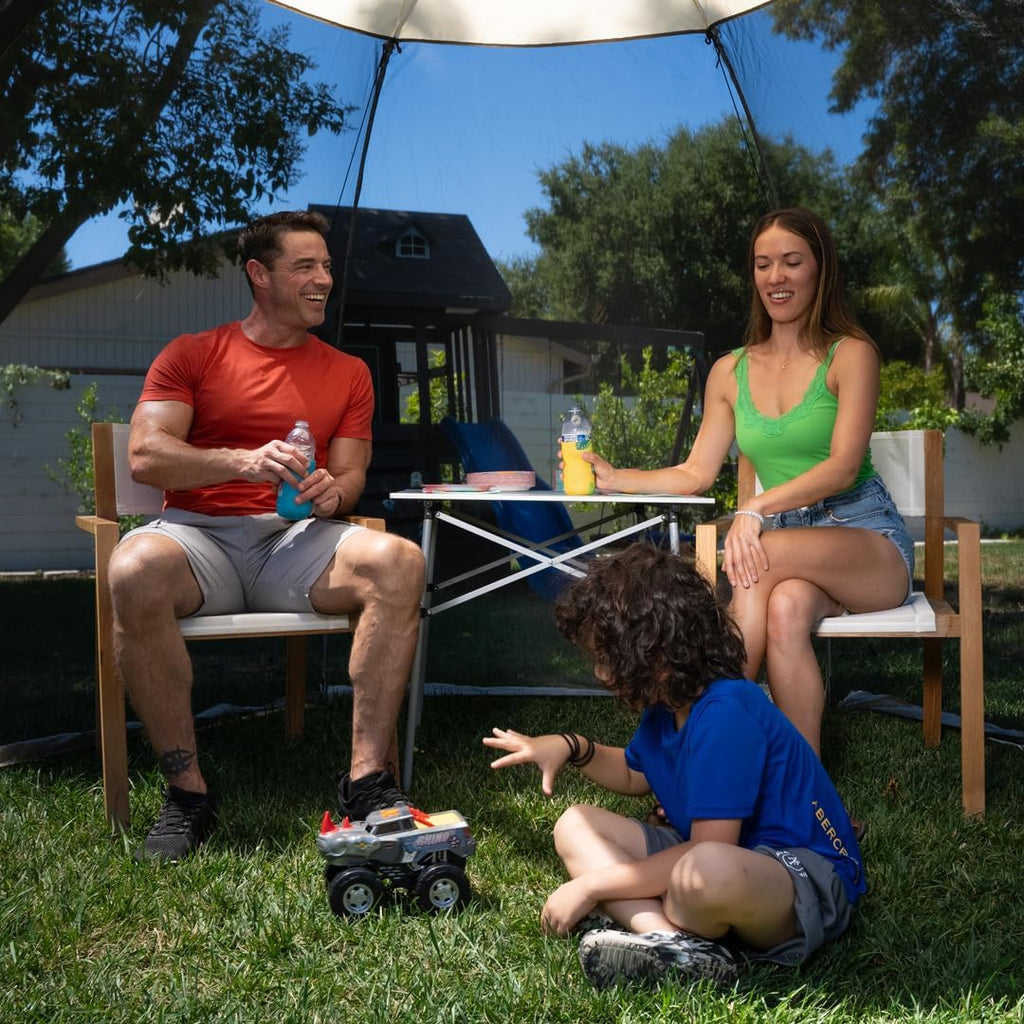 Screen gazebo sleeps 6-10-15 people Igloo-style canopy tent mosquito net on the sides Perfect wourant