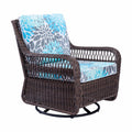 Outdoor Swivel Rocker Patio Chair Outdoor Wicker Rocking Glider Chair with Water Resistant Seat wourant