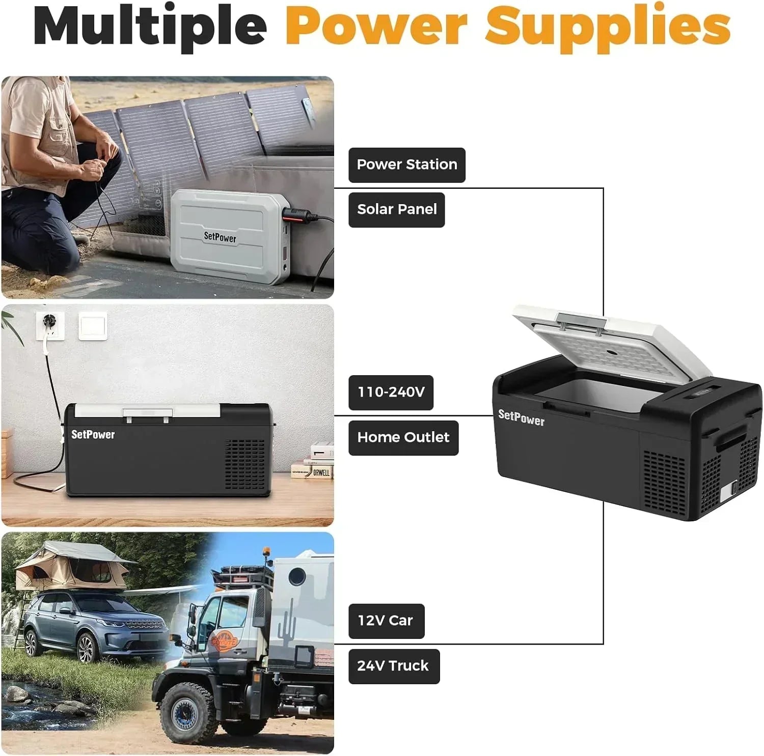12V Refrigerator 21 Quart Portable Freezer 50 Hours Keep Cool Electric Cooler Car Refrigerator wourant