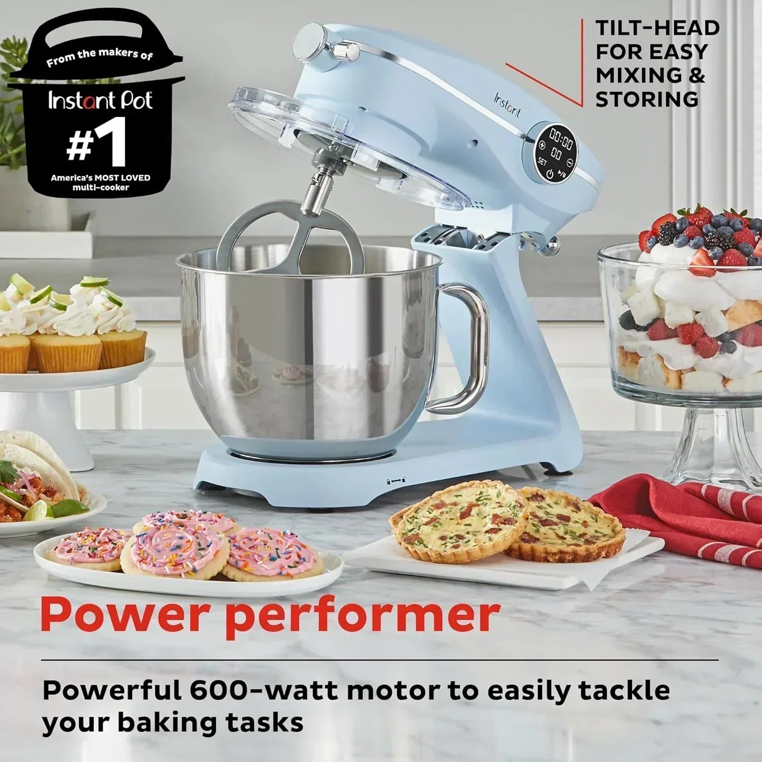 Instant Pot Instant Stand Mixer Pro 600W 10-Speed Electric Mixer with Digital Interface wourant