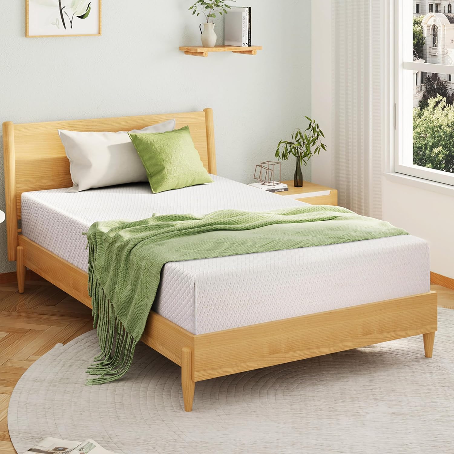 8-inch double mattress with memory foam for medium firm support wourant