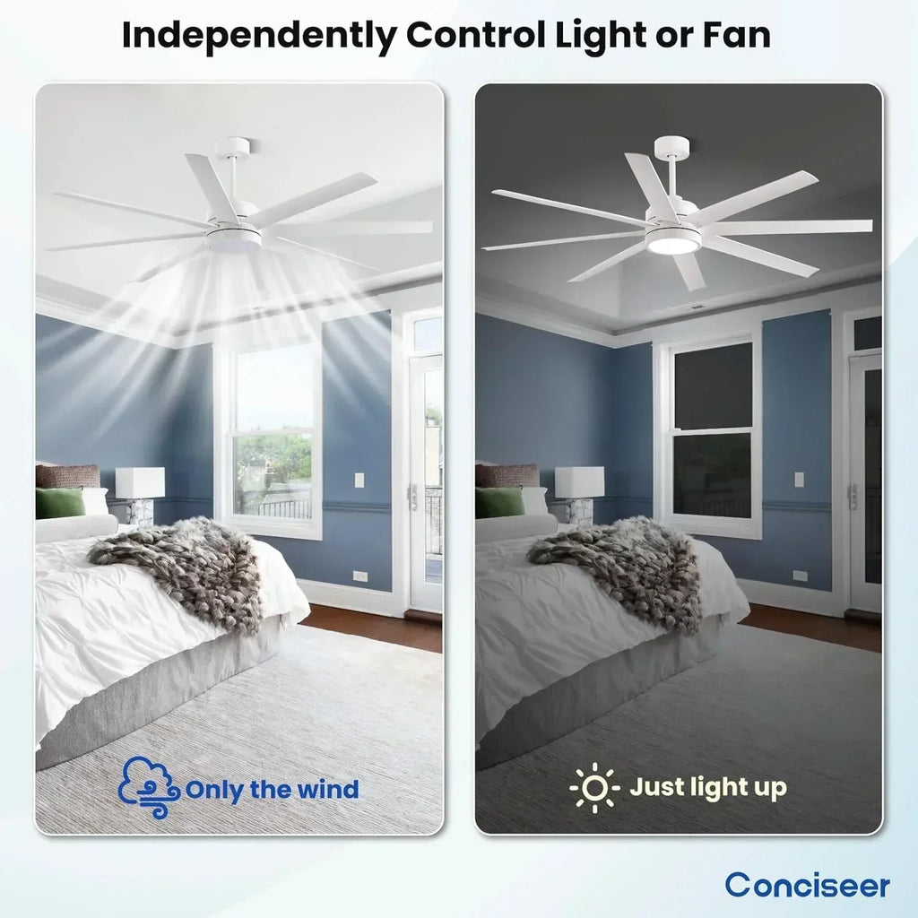 Modern ceiling fan 72 inch bedroom living room library cafe outdoor/industrial wourant