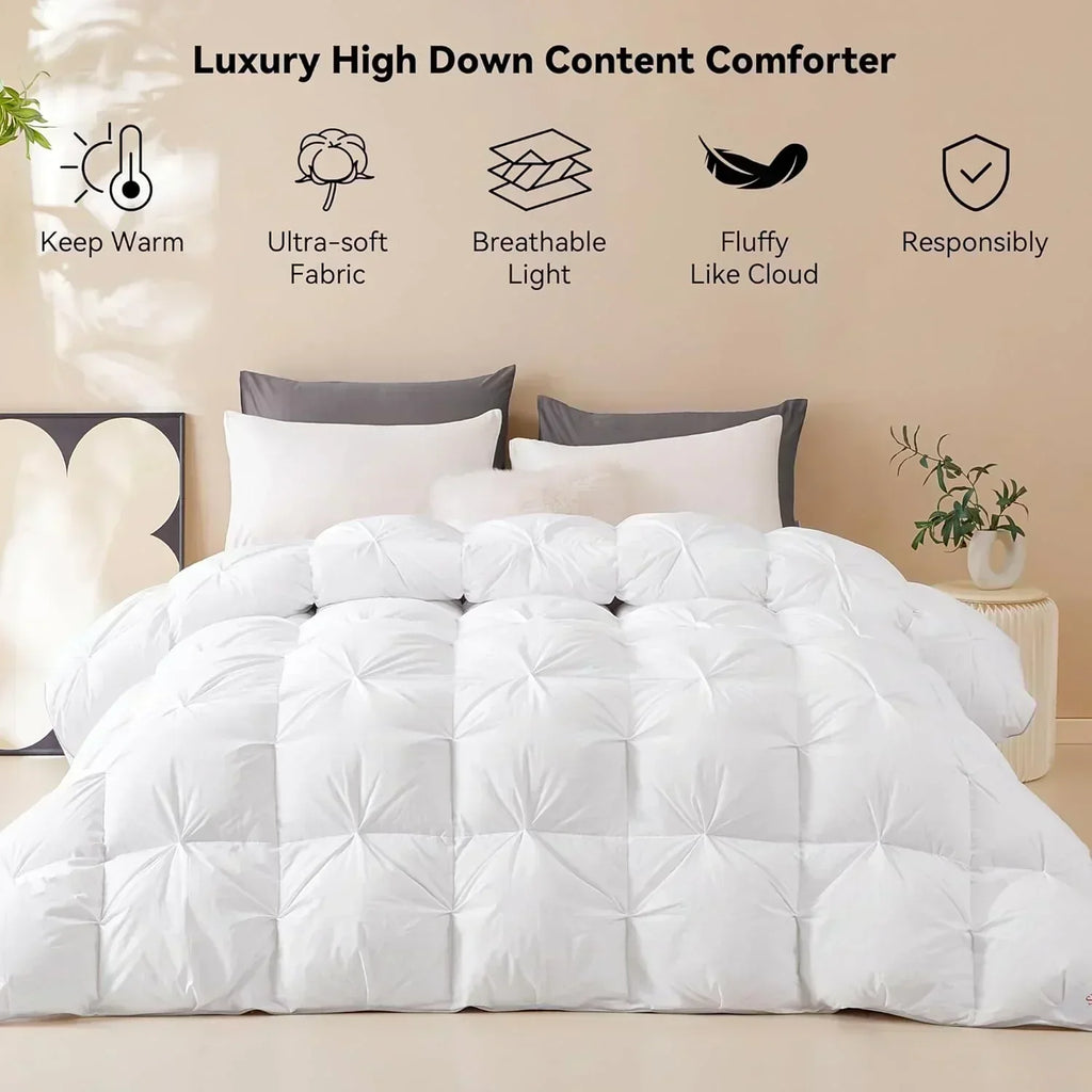 Premium Down Comforter 3D Baffle Box Design wourant