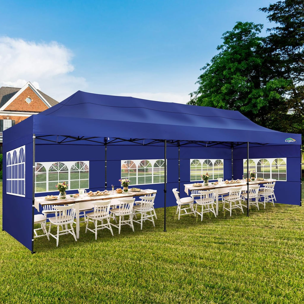 COBIZI 10x20 Heavy Duty Pop up Canopy Tent 6 sidewalls Commercial Canopy Wedding Party Tents wourant
