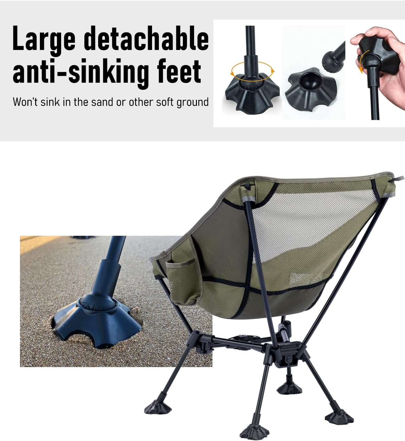 Ultralight Compact Camping Folding Beach Chair wourant