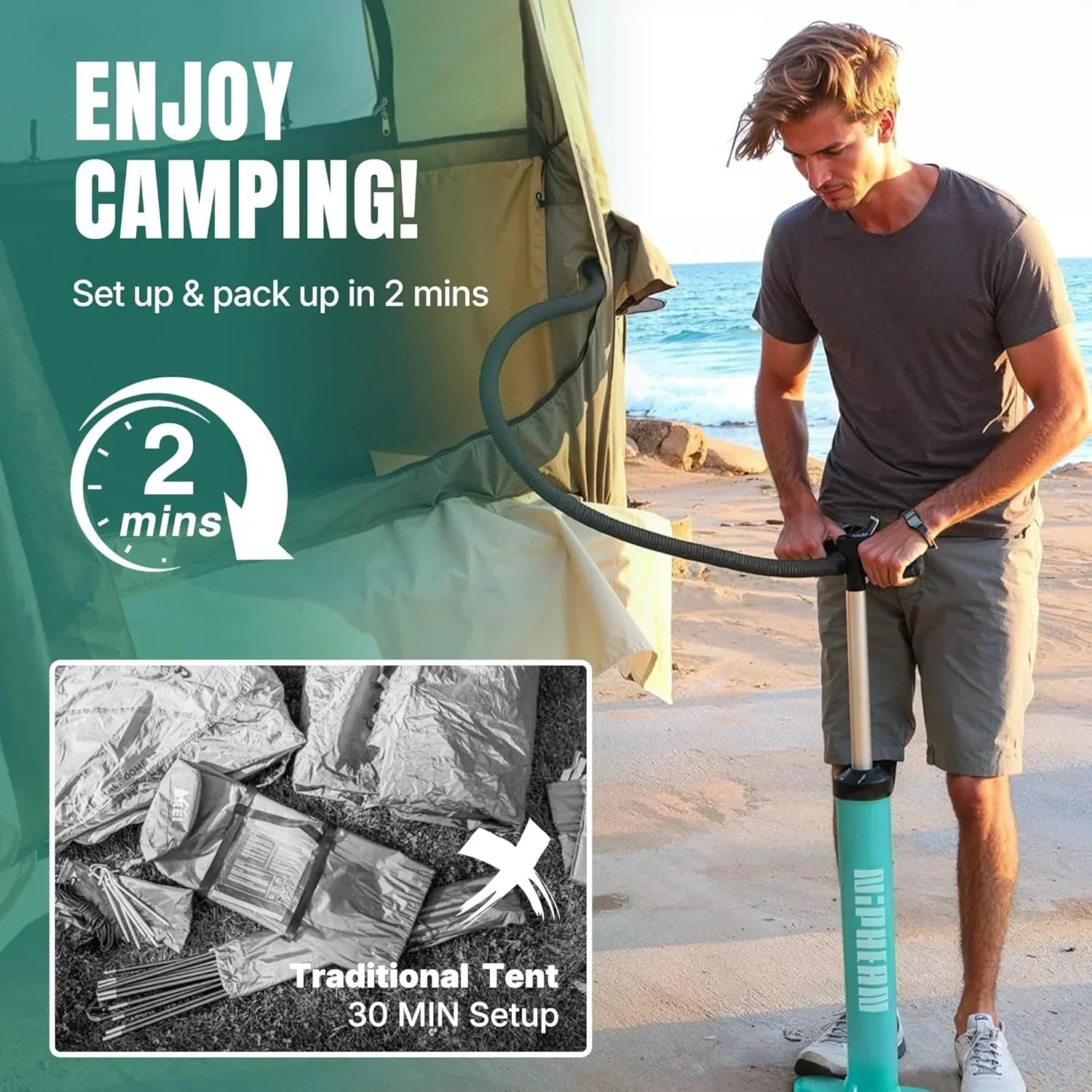 Truck Bed Tent 5.5ft-8ft Suitable for 2+1 People Family Inflatable Pickup Truck Tent wourant