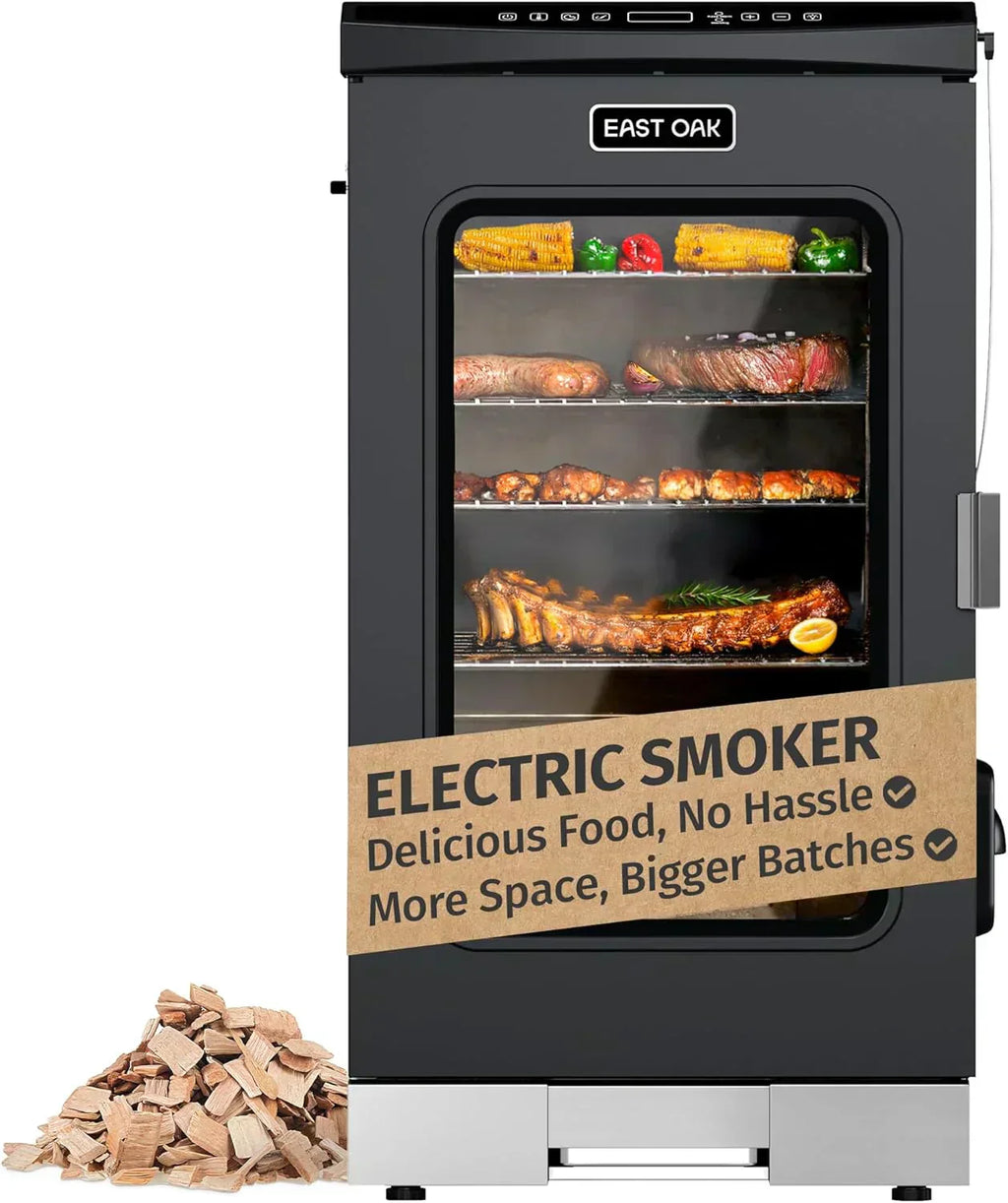 EAST OAK 30" Outdoor Electric Smoker Built-in meat probe smokes up to 6 times longer wourant
