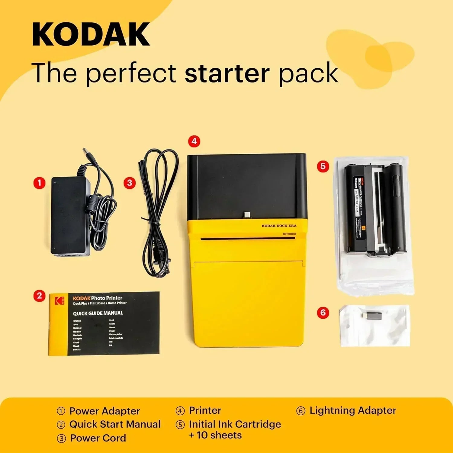 KODAK Dock ERA Plus 4PASS Instant Photo Printer 4x6 wourant