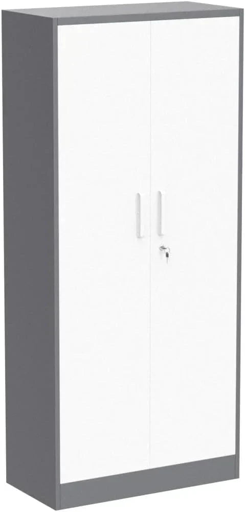 Metal Storage Cabinet with 2 Doors and 6 Shelves Black Metal Cabinet Garage Storage Cabinet wourant