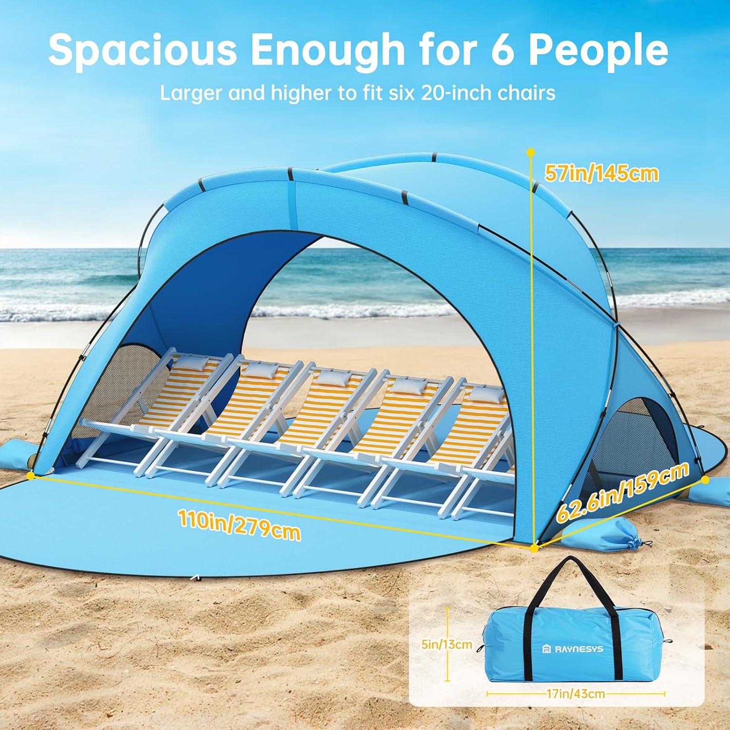 Beach Tent Sun Shelter Beach Shade Tent with UPF50+ UV Protection Beach Sun Shelter Beach Shade wourant