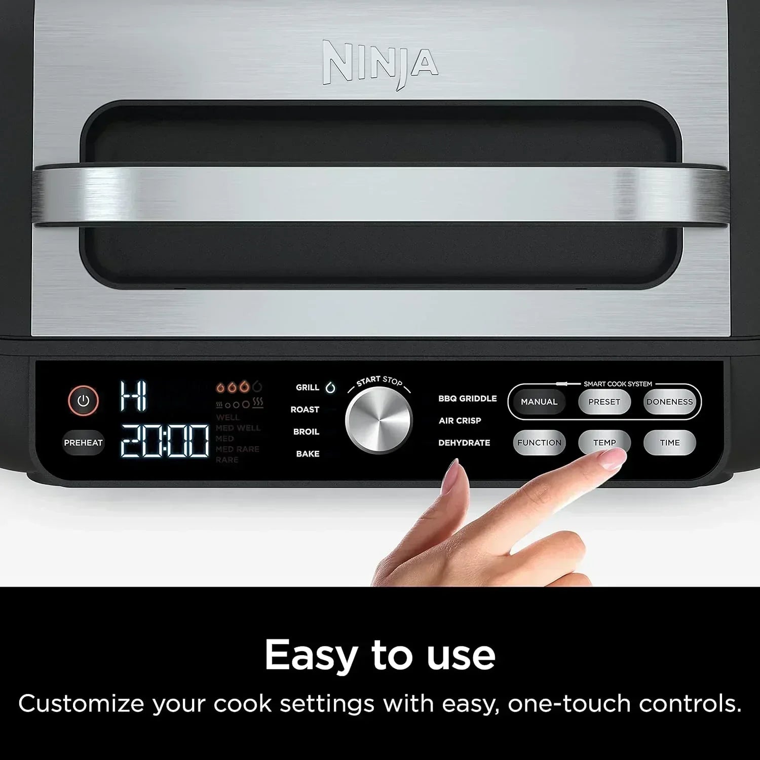 Ninja Foodi Smart XL 6-in-1 Indoor Grill with Air Fry Bake Roast Broil and Dehydrate wourant