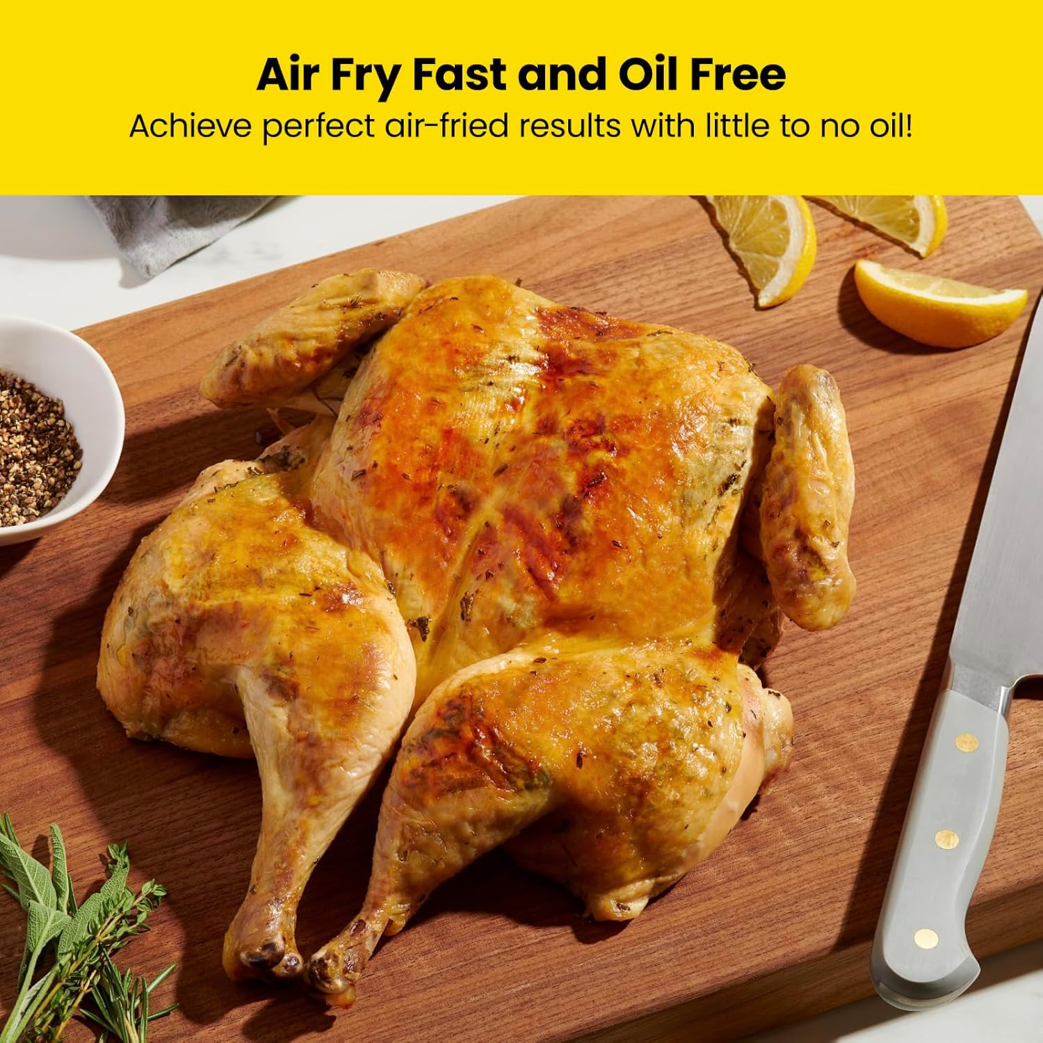 Chefman 6-Quart Double Basket Air Fryer Easy View Window uses two separate nonstick pans wourant