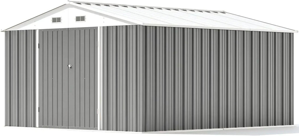 Patiowell 5x3 FT Outdoor Storage Shed Tool Shed with Sloping Roof and Lockable Door Metal Shed wourant