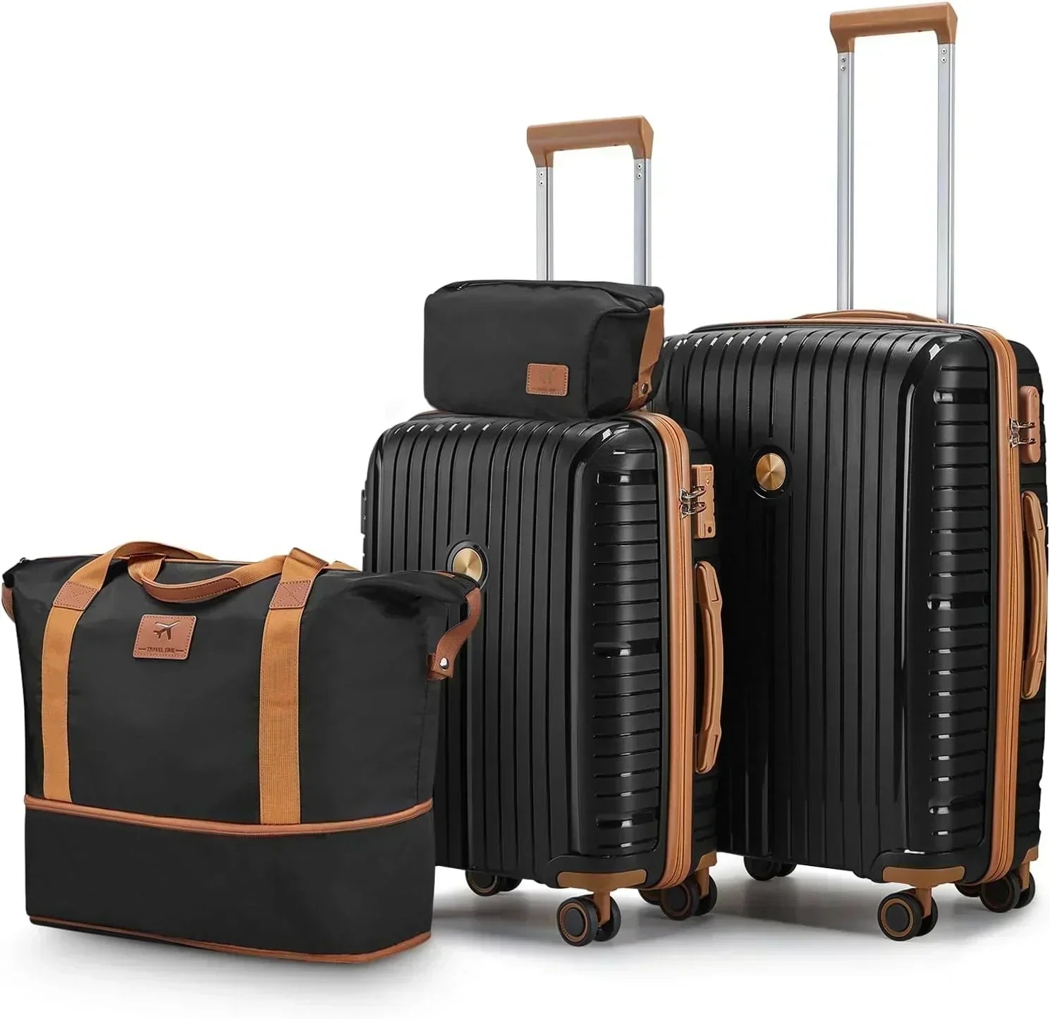 5-piece PP hardshell lightweight travel carry-on luggage set with dual spinner wheels wourant